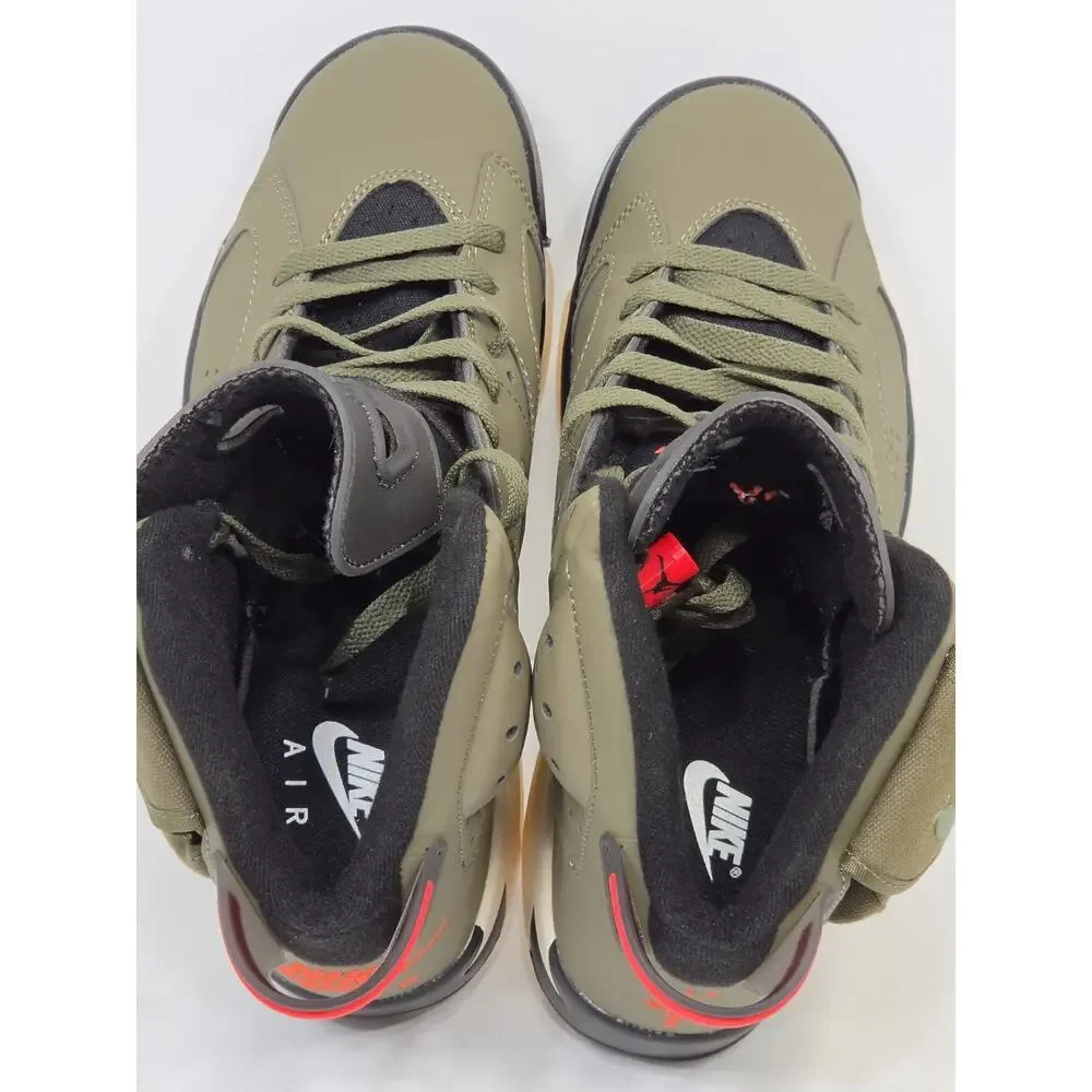 Jordan Air Jordan 6 Retro x Travis Scott Olive High Top Sneakers CN1084-200 Sz 7